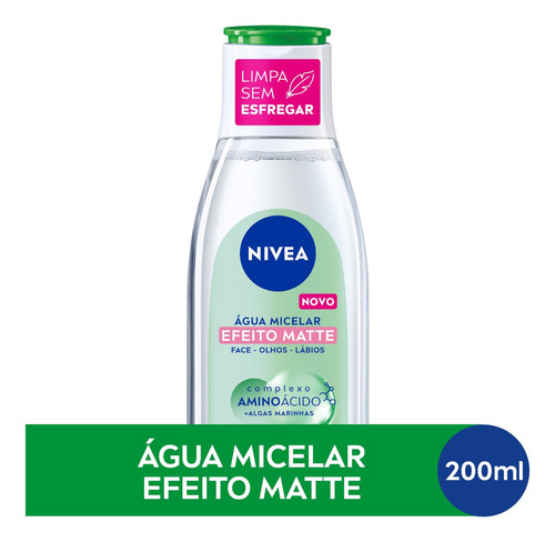 Nivea Água Micelar Facial Solução de Limpeza 7 em 1 Efeito Matte 200ml