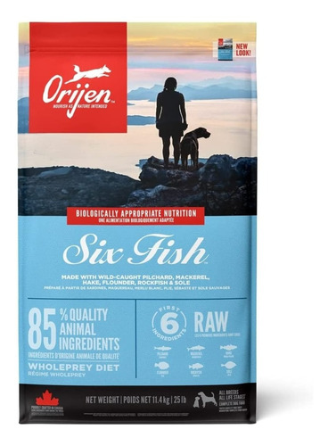 Imagen 1 de 2 de Alimento Orijen Six Fish Perro 11.4kg