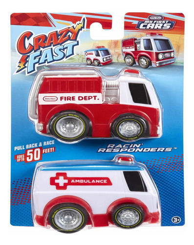 Imagen 1 de 8 de Vehículos De Emergencia Mini Crazy Fast Little Tikes.