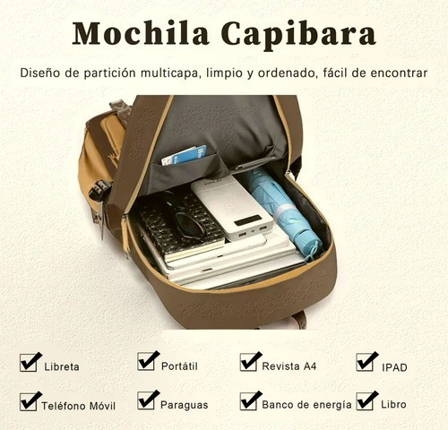Mochilas Escolares Capibara 2025 Mochilas Para Niños Mochila De Niña Regalo Para Niña Capibara Mochila Escolar Divertida Para Niños Mochilas Orig Jóvenes C Niños CC