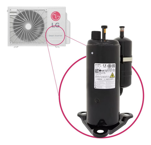 Compressor 380 Vdc Ar Condicionado Dat156mad LG Tbz37957701