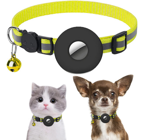 Airtag Cat Collar, Reflective Air Tag Kitten Collar With Be.