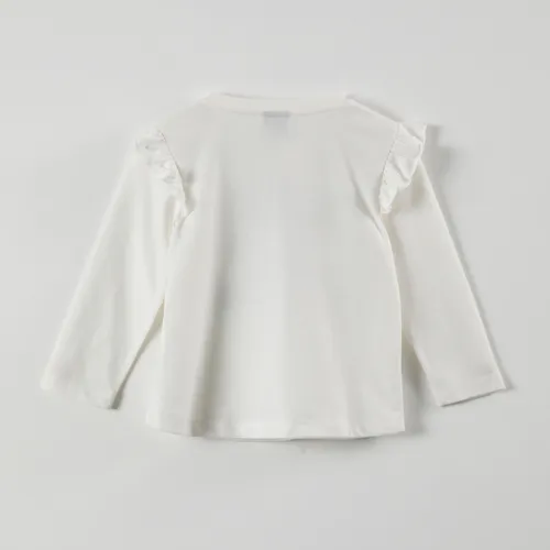 Polera Manga Larga Niña Minnie The Love Beige Minnie