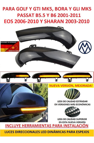 Luz Led Dinámica Secuencial Espejo Vw Bora Golf Passat