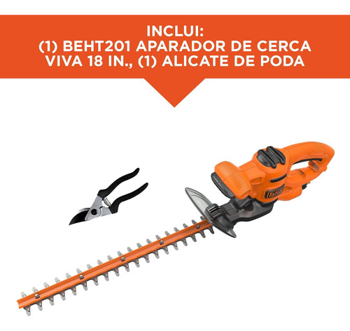 Aparador De Cerca Viva 18 Black+decker Com Alicate Poda