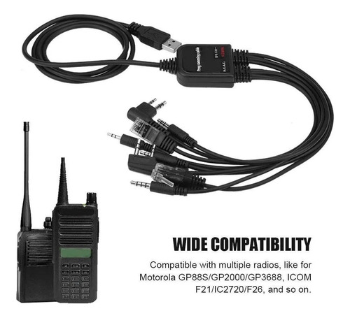 Cable De Programación Usb 8 En 1 Para Kenwood/quanshengcn/ty