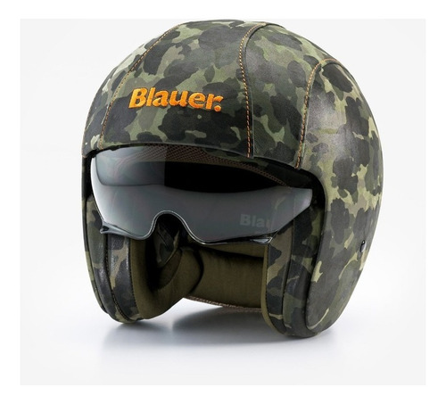 Casco Abierto Blauer Pilot 1.1 Camuflado + Doble Visor