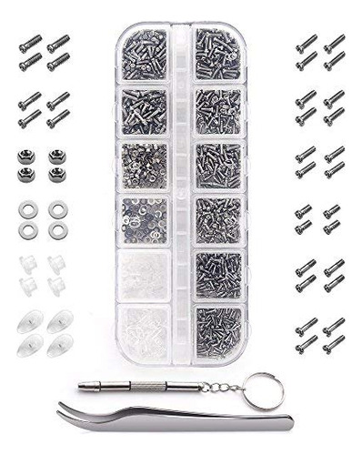 Kit De Reparacion De Lentes, 1100 Tornillos Pequenos Y 5 Par