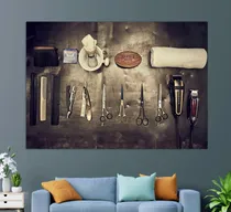 Comprar Quadro Em Canvas Barber Shop Vintage Decoração Barbearia 