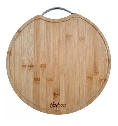 Tabla Pizzera De Madera Bambú Cocina Hudson 36 Cm X 1,5 Cm