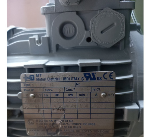 Parte: Amx-10139 - Extractor Centrifugo - Motor ½ Hp (Usado)
