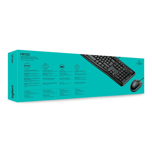 Kit Teclado Y Mouse Logitech Mk120 Usb Multimedia Español Sl