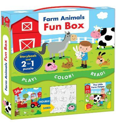 Libro Farm Animals Fun Box : Includes A Storybook And A 2...