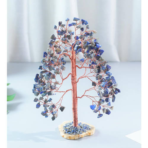 Arbol De La Vida De Lapislazuli Con Base Para Hogar Lapis Lazuli (copper Wire)