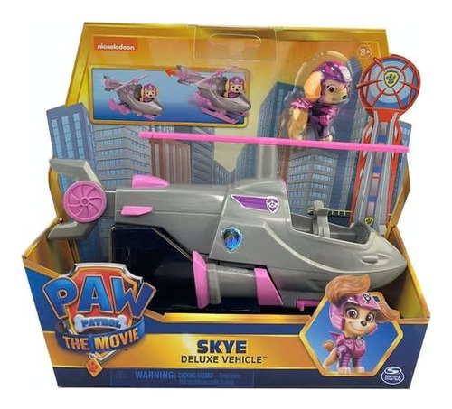 Figura Skye - Paw Patrol Vehiculo - Patrol The Movie