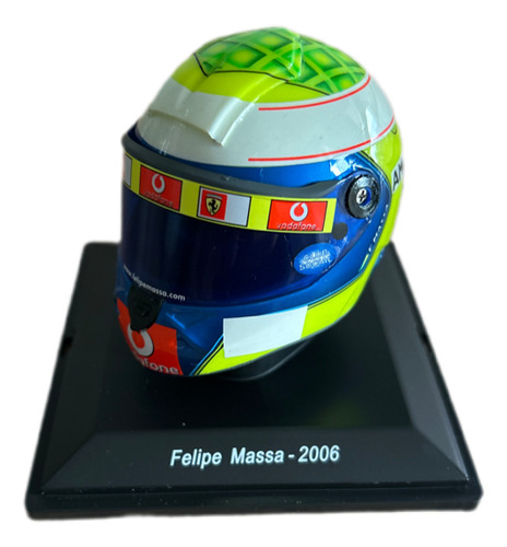 Miniatura F1 Capacete Ferrari Felipe Massa 2006 Spark 1/5 Verde