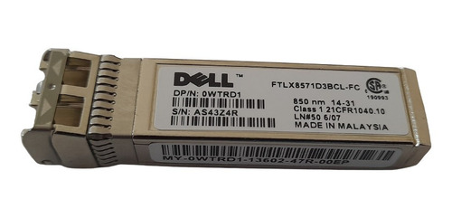Dell Gibic Ftlx8512d3bcl-fc Transceiver Sfp+ 10gb 850nm