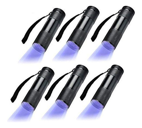 Optimal Shop 6 Pack Uv Ultra Violeta Blacklight 9 Led Linter