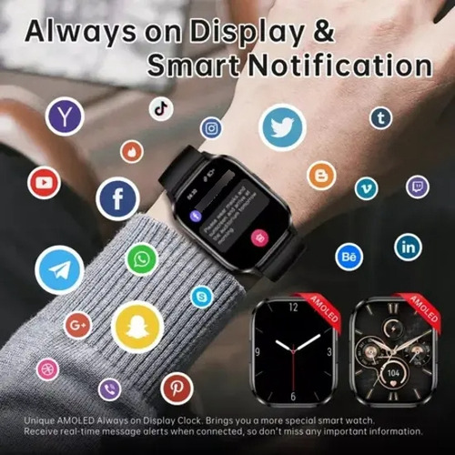 Smartwatch Glucosa Reloj G-tide S3 Pro Amoled Prueba De Agua Oro Lisa Rosa Oro
