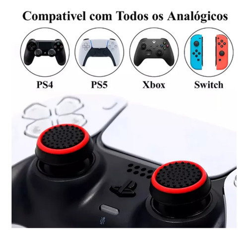 Kit 3 Pares De Grip Borracha P Controle Gamer Borrachinha