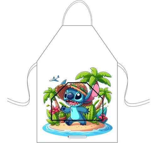 Delantal Cocina Mediano Para Niños Mini Chef Personalizado Stich 14 Personalizado