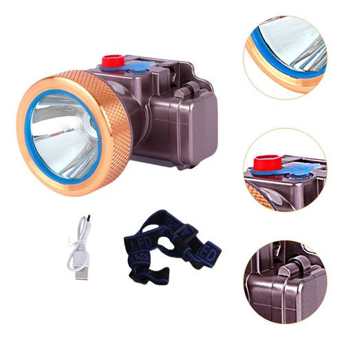 Linterna Frontal Recargable Por Usb Para Diámetro 5 Cm
