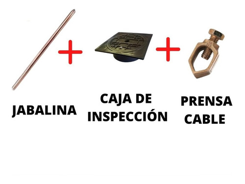 Jabalina 3/4 X 1mt + Tomacable + Caja Kit Puesta A Tierra