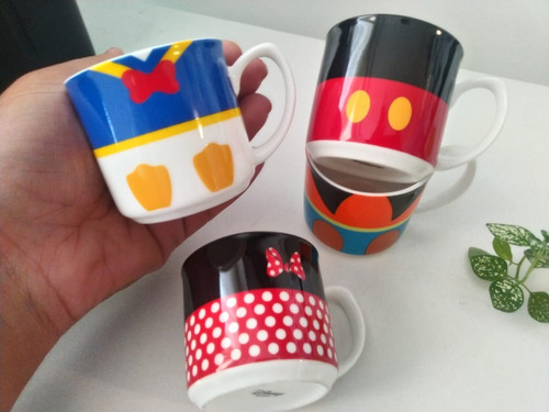 Imagem 4 de 7 de Kit Xicaras 90ml Porcelana Disney Mickey E Amigos