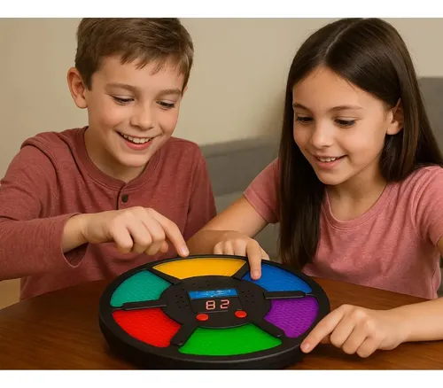 Juego De Memoria Electrónico Portátil Estilo Simon – Con Luces Y Sonidos, Entrenamiento Cerebral, Tamaño 5x5x2 Cm, Ideal Para Niños Y Adultos