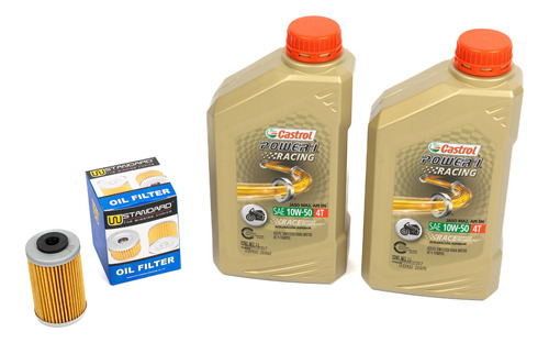 Kit Service Filtro Aceite + Power1 10w50 Bajaj Rouser Ns200