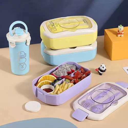 Kit De Lonchera, Recipiente Para Comida Y Vaso