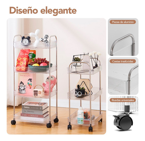 Carrito Organizador 4 Niveles Oficina T24