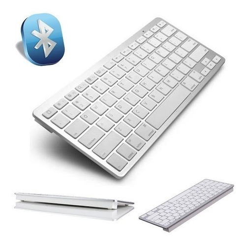 Imagen 3 de 4 de Teclado Blanco Inalámbrico Compatible Tv Box , Pc iPad / Mac