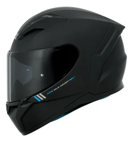 MLB 4104167633 Capacete Moto Axxis Segment Solid A1 Preto Fosco Original JM