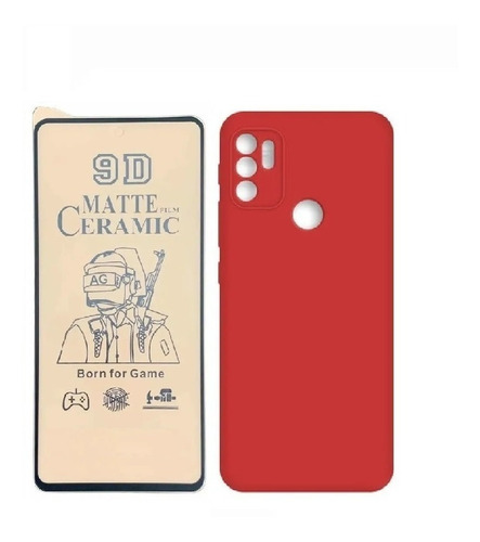 Funda Forro Silicona Para Motorola G71 + Vidrio Cerámico