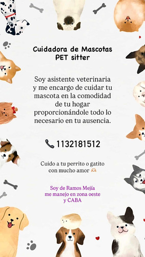 Cuidadora De Mascotas A Domicilio Pet Sitter