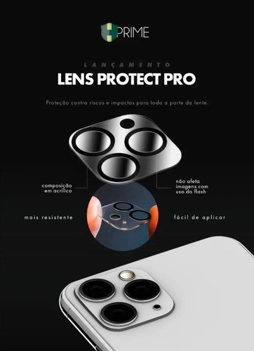 Imagem 2 de 3 de Película Hprime Lens Protect Pro P/ iPhone 12 Pro Max Top