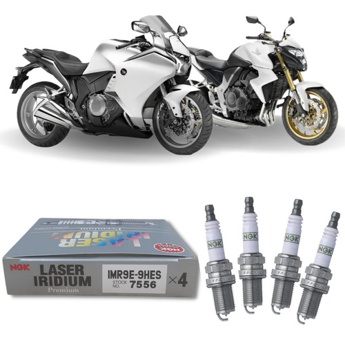 Jogo 4 Velas Moto Honda Cb 1000r E Vrf 1200f