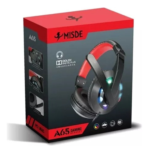 Audifonos Gamer Pc Con Luz Integrada Alambrico Con Microfono