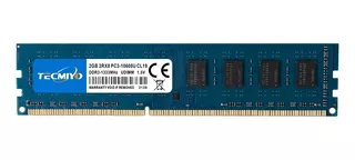 Memoria Ram Tecmiyo 2gb Ddr3-1333 Udimm Pc3-10600u Desktop