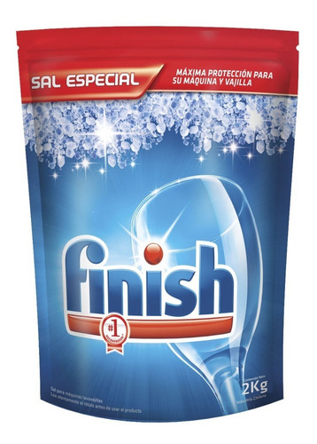 Imagen 3 de 7 de Combo Finish Sal Especial Lavavajillas Automatico 2 Kg X 6