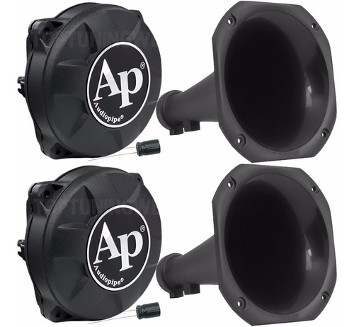 2 Driver Audiopipe Adr 250 + 2 Corneta Larga 2 Capacitor P-i