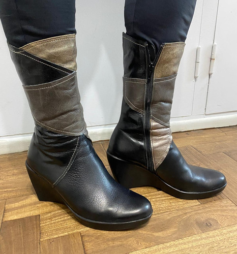 Bota De Cuero Talle 38