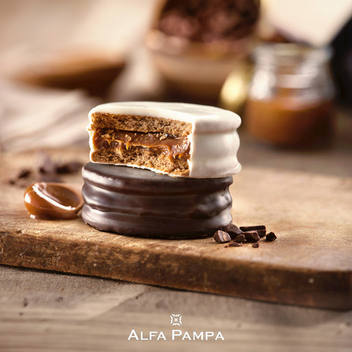 Alfajor pampa Alfajor chocolate negro caja con 24 unidades
