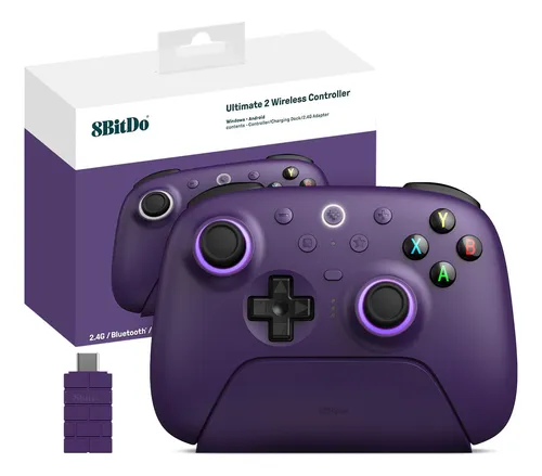 Joystick Inalámbrico 8bitdo Ultimate 2 Morado Tmr Pc Android