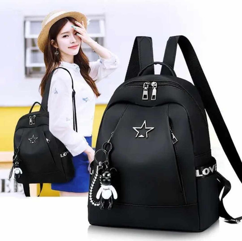 Mochila Bolso Mujer Dama Cuero Pu Modelo Love Star 