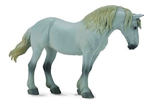 Figura De Acción Caballo Gris Percheron Escala 1:18 Breyer