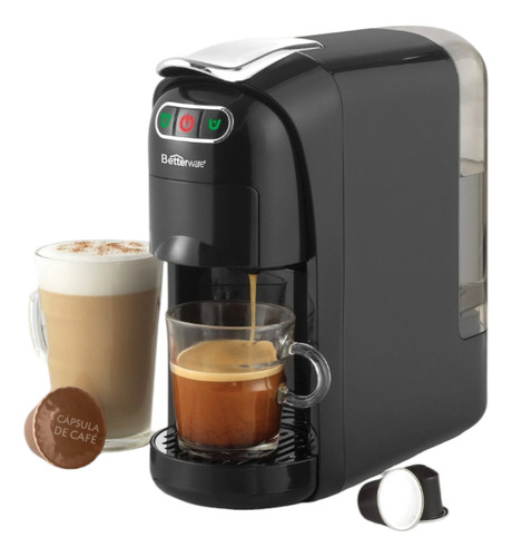 Cafetera Aut. De Cápsulas Compatibles Y Molido - Betterware Color Negro