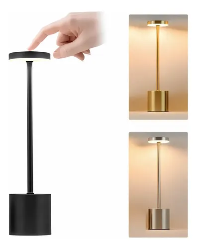 Luminaria Led 3 Cores Sem Fio | Abajur De Mesa Recarregável