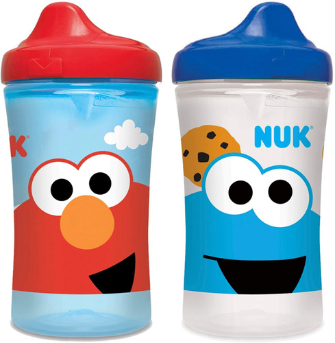 Set2pz Vaso Entrenador Con Boquilla Nuk Plaza Sesamo 300ml